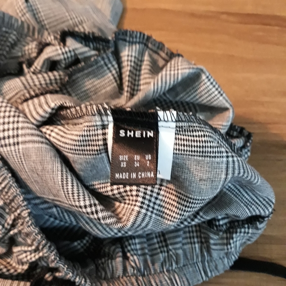 SHEIN Plaid Drawstring Pants SZ XS - Picture 5 of 6